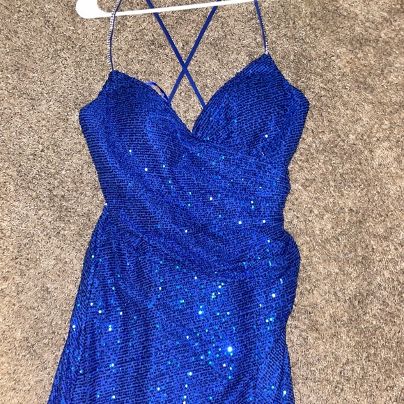 Dylan & Davids Long Formal Fitted Sequin Prom Dress - Picture 3 of 8